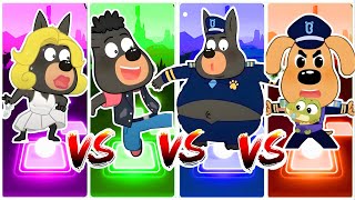 Sheriff Labrador Team 🆚 Sheriff Labrador Exe Team. Who Is Best? | Tiles HopEDM Rush!