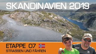 Skandinavienurlaub 2019, Teil 07: Fähren und Strassen in Norwegen