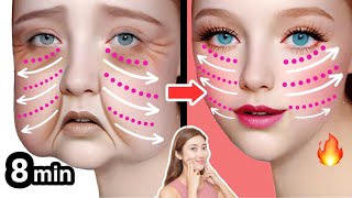 8MINS FACE LIFT YOGA FOR ANTI-AGING, GLOWING SKIN, SAGGY JOWLS & LAUGH LINES