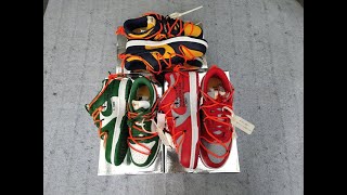 Off White X Nike Dunk Low Three Colors Collection