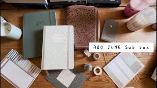 @ArcherandOlive JUNE sub box | Pens, Notebooks, Ruler, Washi, Pouch