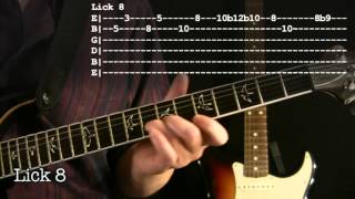 A minor blues licks lesson (Intermediate)