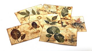 Vintage Leaf Art Cards Tutorial - Treasure Hunting Tuesday