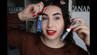 testing NEW MAYBELLINE SNAPSCARA in black & blue | Canan S