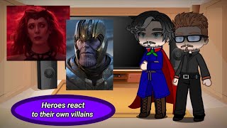 Heroes react to their villains ☆ |Thanos| and |Scarlet Witch| 1/? ♡