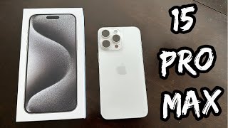 iPhone 15 Pro Max UNBOXING - WHITE TITANIUM