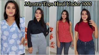 Myntra Affordable Tops Haul [ Under 1000 Rs ] Style With Sneha