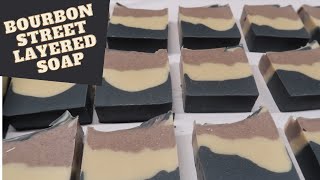 Layered "Manly" Soap Scented with Bourbon Street Fragrance Oil