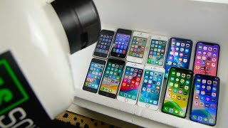 Pouring Liquid Nitrogen on Every iPhone - 11 Pro, 11, XS, XR, 8, 7, 6, 5, 5C, 4S, 3G, 2G Freeze Test