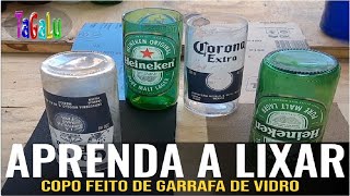 COMO LIXAR COPO FEITO DE GARRAFA DE VIDRO