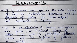 World Fathers Day | Speech on World Father’s day | Speech on Father’s Day