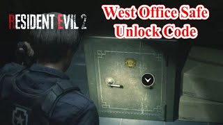 West Office Safe Lock Unlock Code Guide REDIDENT EVIL 2