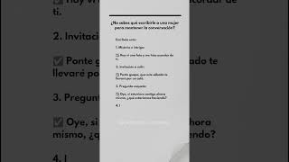 No sabes qué escribirle a una mujer para mantener la conversación? |  #ligar #seduccion #caballeros