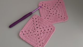 Kolay Kare Motif Yapılışı - Beginner's Guide to Crochet Granny Square - Square Crochet Tutorial