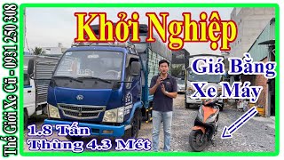 Xe Tải Cũ Khởi Nghiệp 1.8 Tấn Thùng 4.3 Mét Đời 2009 Giá Rẻ Như Xe Máy | Thế Giới Xe Cũ.