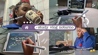 STUDY VLOG NOTURNO E FIZ MEU MAPA MENTAL NO IPAD 7 // study diaries