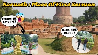 Sarnath:First Sermon Of Buddhism☸️|Lucknow To Banaras🏍️|EP.4📸|#trending #kashi #vlog  #youtube #yt