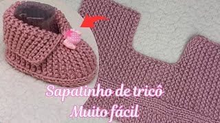 Sapatinho de tricô para bebê || Sapatinho para iniciantes