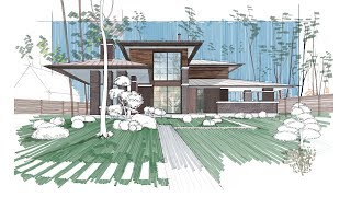 Architectural Rendering Using Autodesk Sketchbook (Mac & iPad Pro) PLEASE READ DESCRIPTION