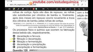 Enem 2021- Para preparar o vinho de laranja, caldo de açúcar é misturado com suco de laranja, e a...