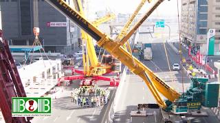 Lifting of Pedestrian bridge at Sharjah Al Nahda.