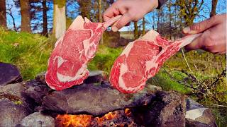 The Most Delicious STEAK Cooked in Nature! Only Nature and Food Sounds