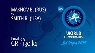 BRONZE GR - 130 kg: B. MAKHOV (RUS) df. R. SMITH (USA), 10-8