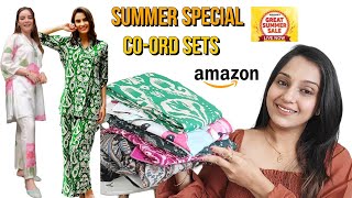 Amazon Co-ord Sets Haul | Latest Summer Co Ord Sets | Kurta set with Dupatta | Under Rs 500 |Suitset