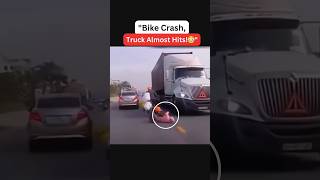 "Bike Crash!💥Truck Avoids Impact__Caught on India's 1st Night Vision Dash Cam!"