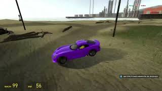 Riding A Dodge Viper Car Instead Of The Jeep In Half Life 2 Garry's Mod