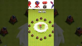 Air Sweeper vs Balloons & Dragon | Clash of clans #clashofclans #supercell #gaming #shorts