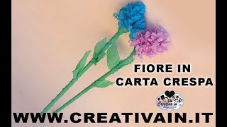 Fiore carta crespa semplice tutorial - WWW.CREATIVAIN.IT