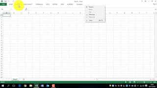 Excel 2013 Using the menus