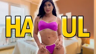 [4K] Purple set and  TRANSPARENT LINGERIE | Try On Haul