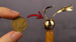 How to make a Golden Snitch from Coins - Harry Potter Inspired