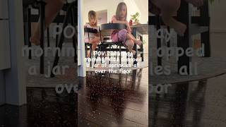 Kids dropped a jar of sprinkles all over the floor on Sat morning? Not fun! #parentinglife #kids