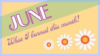 June in review 🌼 everything I burned or melted 🌼 candle empties!