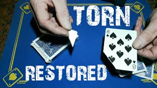 TORN and RESTORED/visual magic tricks