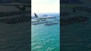 Spectacular Landing at Miami Airport MIA on a Beautiful Day, with American Airlines B747