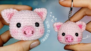 Свинья-брелок крючком 🐷 | Амигуруми свинья | Пошаговый по вязанию крючком