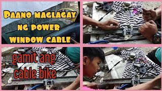 Paano maglagay ng Power Window cable gamit ang cable  ng bike #Powerwindow #kagulong #Autoelectrical