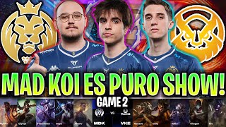 VER A ESTE MAD KOI ES PURO SHOW! *BRUTAL* | MDK vs VKE Game 2 RESUMEN WORLDS PLAY IN 2024 LVP