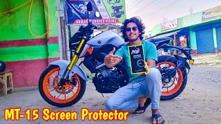 Yamaha MT-15 Screen Protector | Useful Accessories🔥 how to install Screen Guard