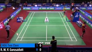 R32 - MS - Gurusaidutt R.M.V. vs CHOU Tien Chen - 2014 India Badminton Open