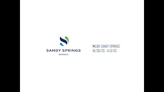 Sandy Springs Week in Review 10/30/23 - 11/3/23