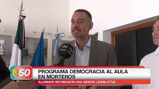 MIGUEL SICILIANO PROGRAMA DEMOCRACIA AL AULA EN MORTEROS