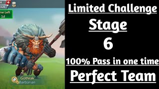 Lords mobile Limited Challenge Barbaric journey stage 6|Barbarian Limited Challenge Stage 6