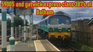 59005 and gatwick express class 387's at Balham 03/08/2023