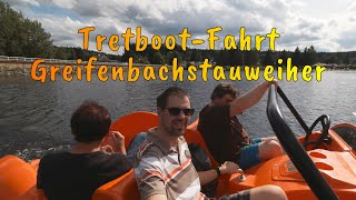 Einfach cool: Tretboot-Fahrt 🚣‍♂️ auf dem Greifenbachstauweiher im Erzgebirge, 4K