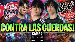 NA CONTRA LAS CUERDAS BUSCA LA REMONTADA!  | PSG vs 100 Game 2 RESUMEN WORLDS PLAY IN 2024 LVP